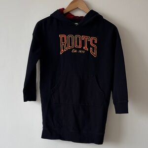 Roots Kids Black Hoodie Dress with Red Lining